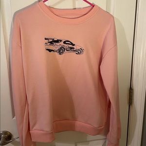 Size medium pink race car crewneck